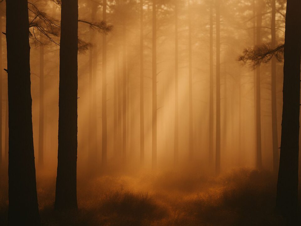 Imagen horizontal cálida y emocional de un paisaje natural en tonos tierra, transmitiendo calma, introspección y serenidad interior